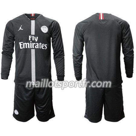 Maillot de Foot Paris Saint Germain Jordan Noir Enfant Troisieme 2018/19 ML Maillot de Foot Paris Saint Germain Jordan Noir Enfant Troisieme 2018/19 ML